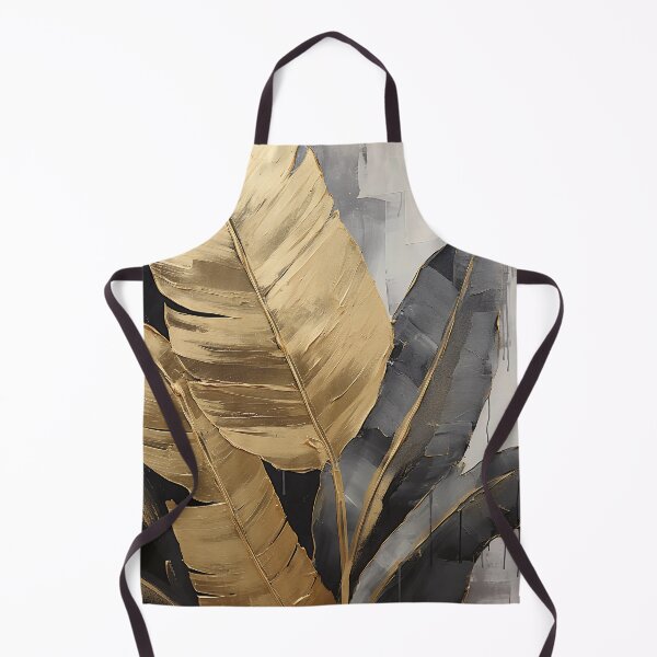 Item preview, Modern European ink and gold foil banana leaf 14 designed and sold by UnaWu533.
