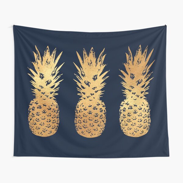 Gold and Velvet Pineapple Tapestry