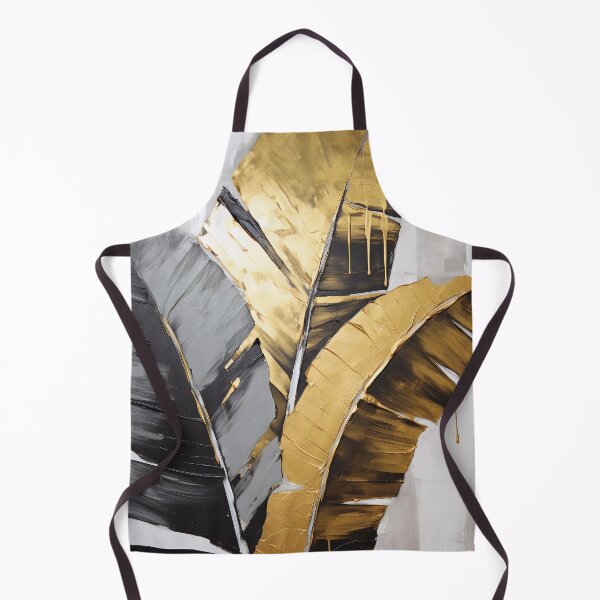 Item preview, Modern European ink and gold foil banana leaf 15 designed and sold by UnaWu533.