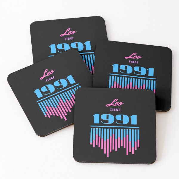 Item preview, Leo since 1991 retro style Pink and Blue designed and sold by TreetopStudios.