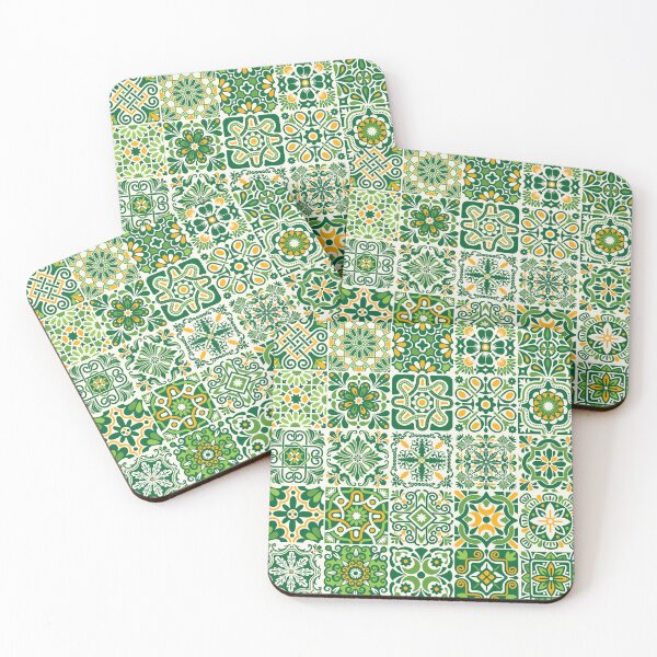 Item preview, Portuguese Tiles - Green & Yellow designed and sold by PeachyLitchi.