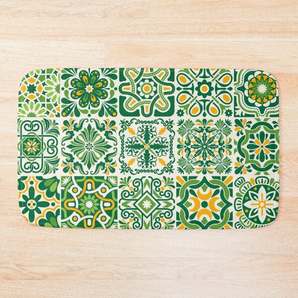 Item preview, Portuguese Tiles - Green & Yellow designed and sold by PeachyLitchi.