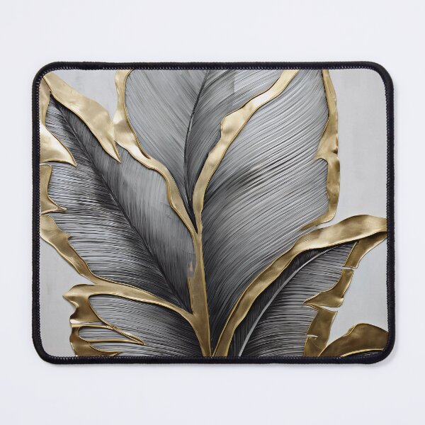 Item preview, Modern European ink and gold foil banana leaf 16 designed and sold by UnaWu533.
