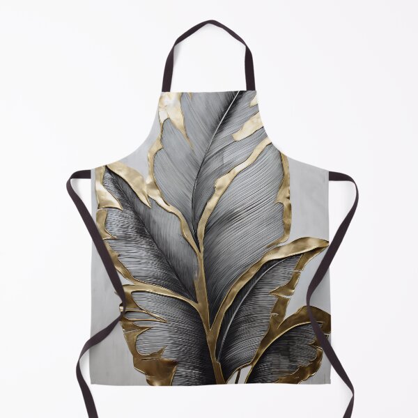 Item preview, Modern European ink and gold foil banana leaf 16 designed and sold by UnaWu533.