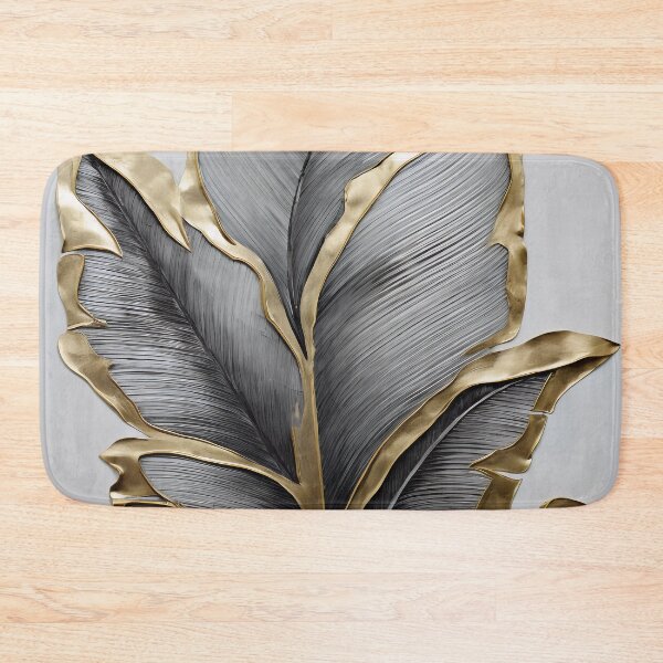 Item preview, Modern European ink and gold foil banana leaf 16 designed and sold by UnaWu533.