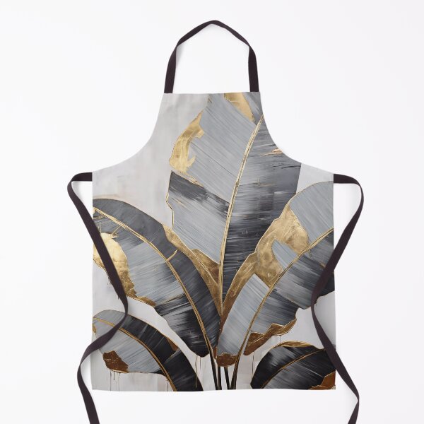 Item preview, Modern European ink and gold foil banana leaf 17 designed and sold by UnaWu533.