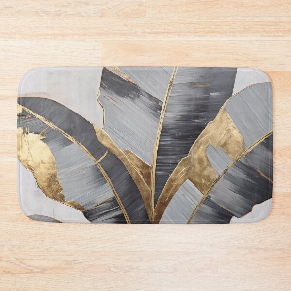 Item preview, Modern European ink and gold foil banana leaf 17 designed and sold by UnaWu533.