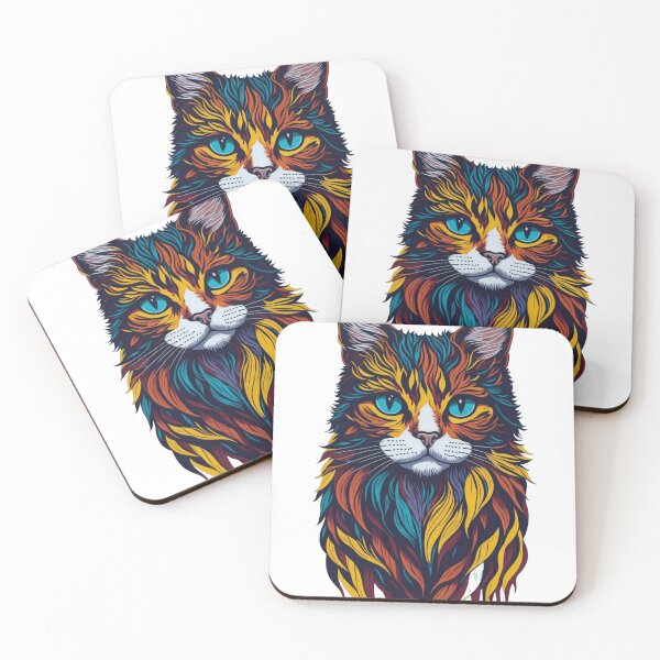 Item preview, Colorful Vector Graphic Cat designed and sold by RonaldoArt.