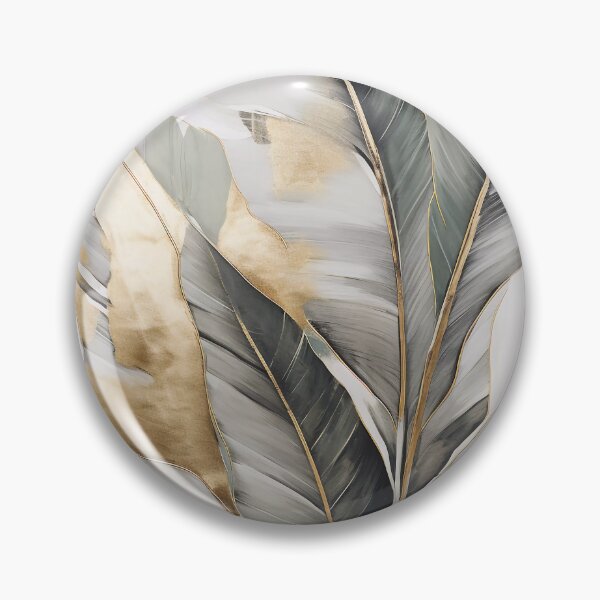Item preview, Modern European ink and gold foil banana leaf 18 designed and sold by UnaWu533.