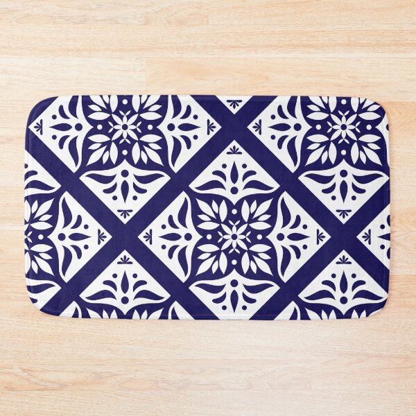 Artikelvorschau, Blue Damask Tile Pattern entworfen und verkauft von printguys.
