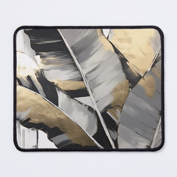 Item preview, Modern European ink and gold foil banana leaf 19 designed and sold by UnaWu533.