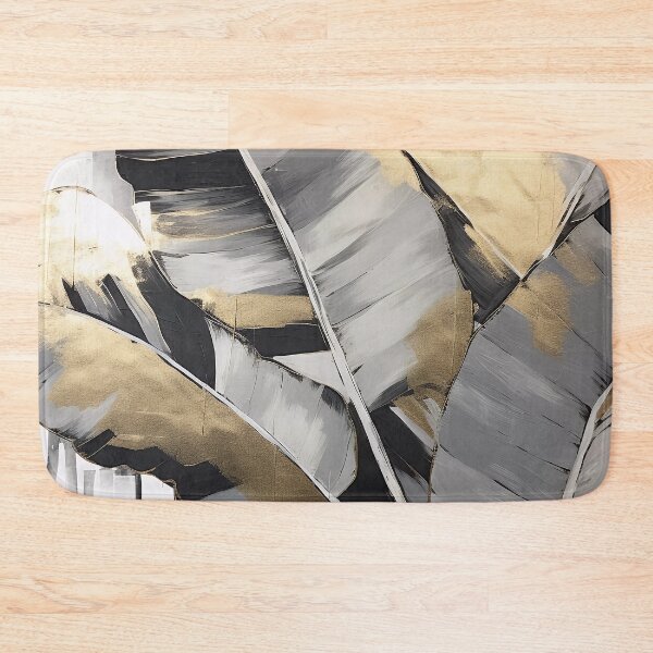 Item preview, Modern European ink and gold foil banana leaf 19 designed and sold by UnaWu533.