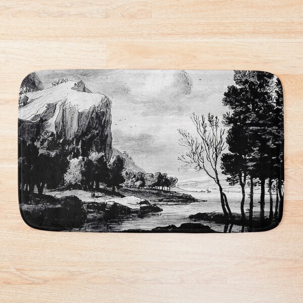 Item preview, River Landscape with Rocky Cliffs designed and sold by tomorrowsart.