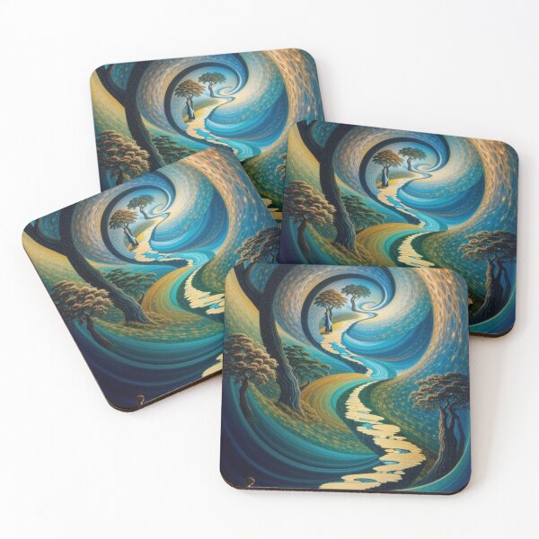Item preview,  A surrealistic painting of a winding ever  designed and sold by Mo-rx.