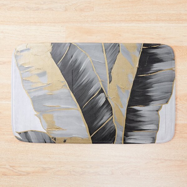 Item preview, Modern European ink and gold foil banana leaf 21 designed and sold by UnaWu533.