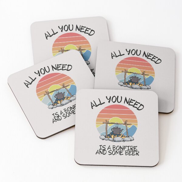 Item preview,  All you need is a bonfire and some beer - Funny Camping Quote designed and sold by unique things.