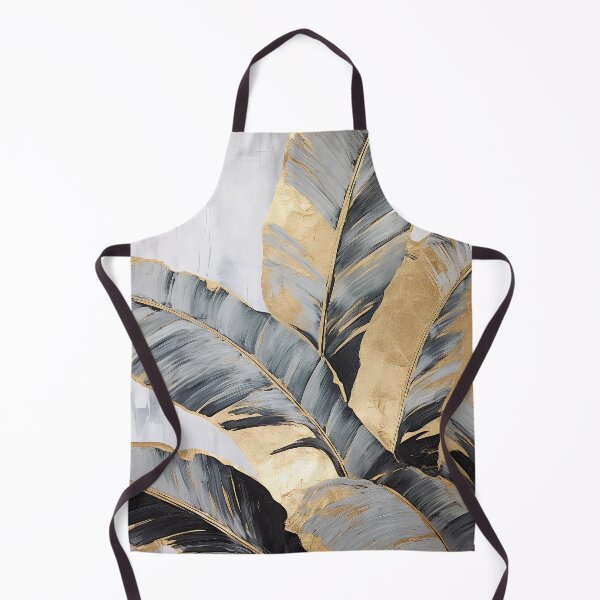 Item preview, Modern European ink and gold foil banana leaf 23 designed and sold by UnaWu533.