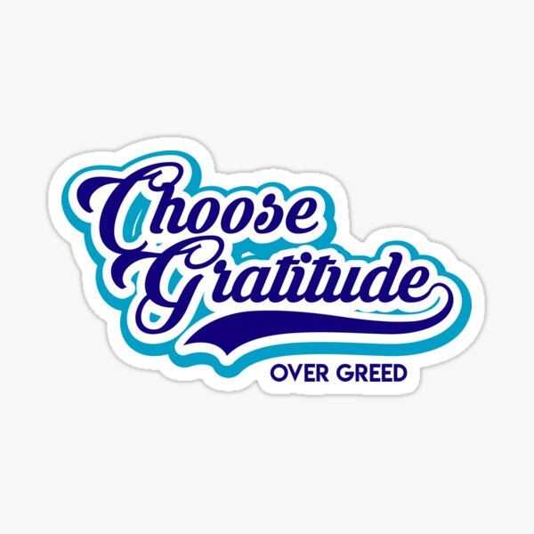 Gratitude blue Sticker