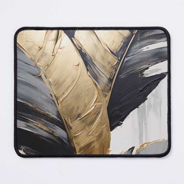 Item preview, Modern European ink and gold foil banana leaf 24 designed and sold by UnaWu533.