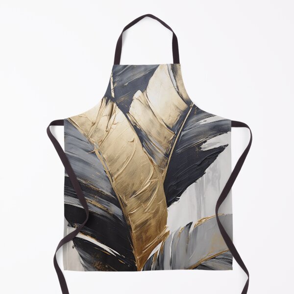 Item preview, Modern European ink and gold foil banana leaf 24 designed and sold by UnaWu533.