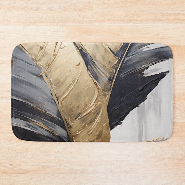 Item preview, Modern European ink and gold foil banana leaf 24 designed and sold by UnaWu533.