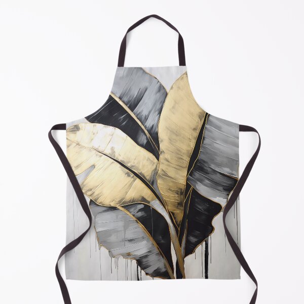 Item preview, Modern European ink and gold foil banana leaf 25 designed and sold by UnaWu533.