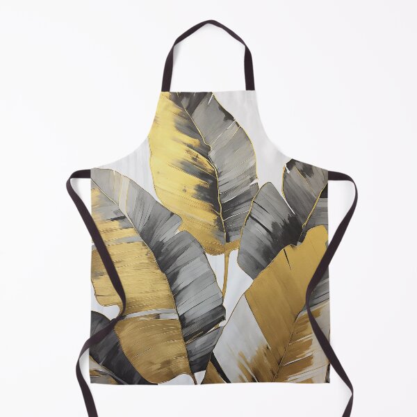 Item preview, Modern European ink and gold foil banana leaf 26 designed and sold by UnaWu533.