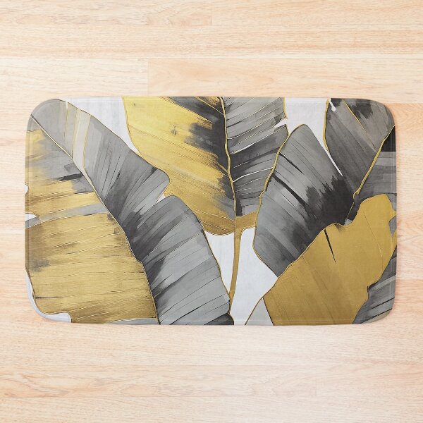 Item preview, Modern European ink and gold foil banana leaf 26 designed and sold by UnaWu533.