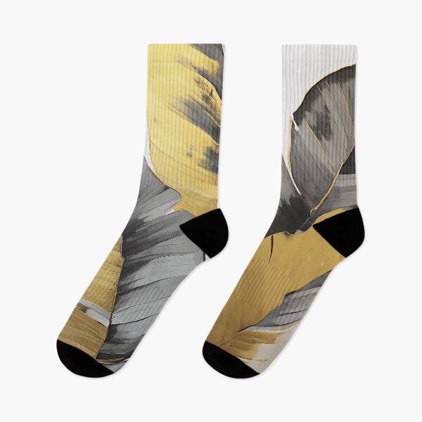 Item preview, Modern European ink and gold foil banana leaf 26 designed and sold by UnaWu533.