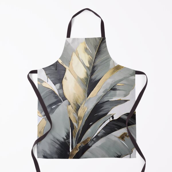 Item preview, Modern European ink and gold foil banana leaf 27 designed and sold by UnaWu533.