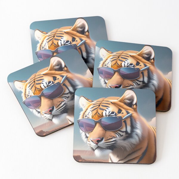 Item preview, Cool Tiger wearing purple sunglasses designed and sold by Magical-bear.