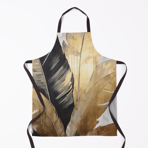 Item preview, Modern European ink and gold foil banana leaf 28 designed and sold by UnaWu533.