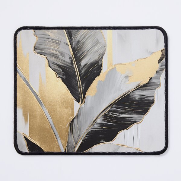 Item preview, Modern European ink and gold foil banana leaf 29 designed and sold by UnaWu533.