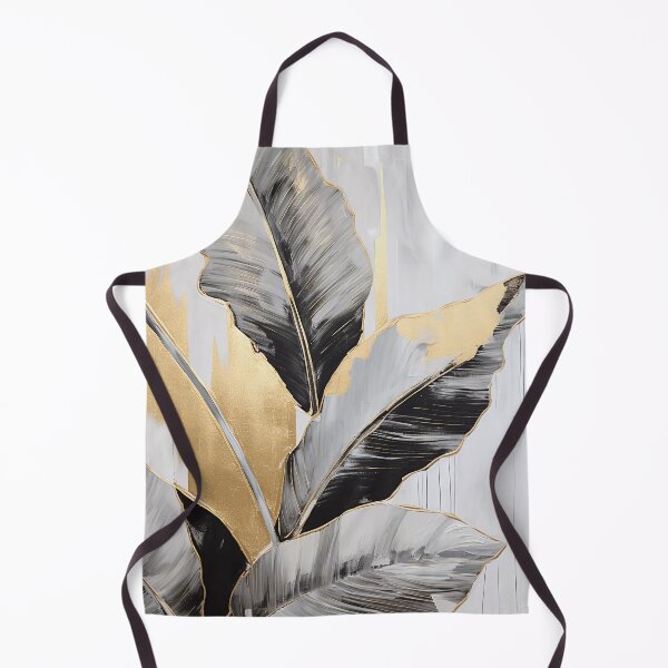 Item preview, Modern European ink and gold foil banana leaf 29 designed and sold by UnaWu533.