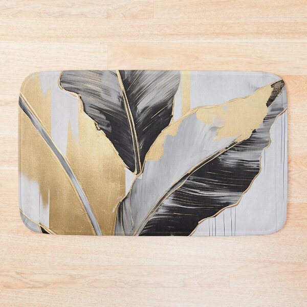 Item preview, Modern European ink and gold foil banana leaf 29 designed and sold by UnaWu533.
