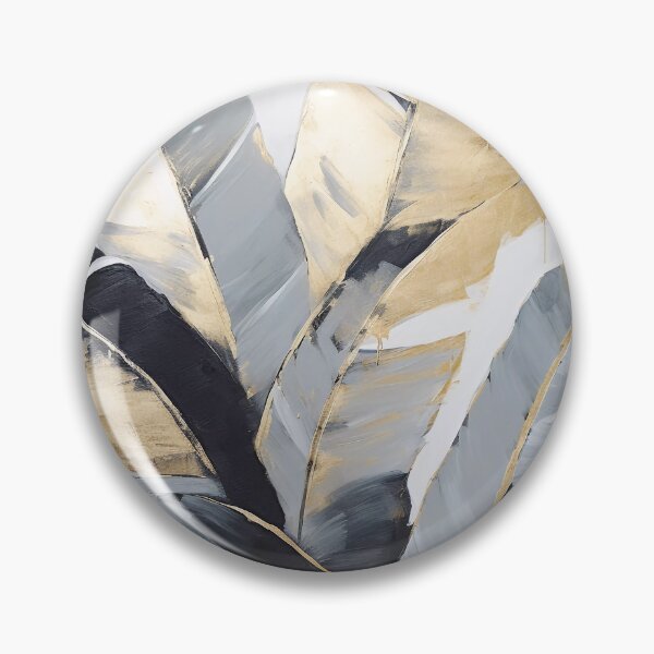 Item preview, Modern European ink and gold foil banana leaf 30 designed and sold by UnaWu533.