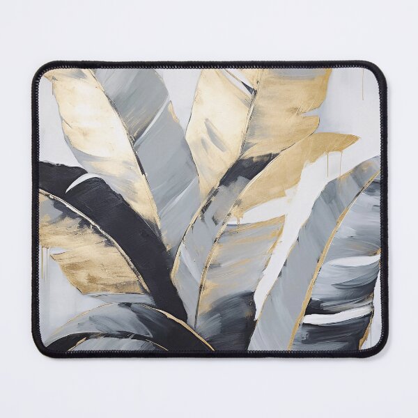 Item preview, Modern European ink and gold foil banana leaf 30 designed and sold by UnaWu533.