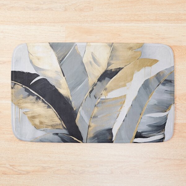 Item preview, Modern European ink and gold foil banana leaf 30 designed and sold by UnaWu533.