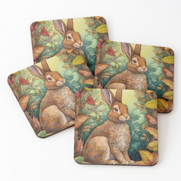 Item preview, Mystic hare in fairy forest designed and sold by irinatsy.