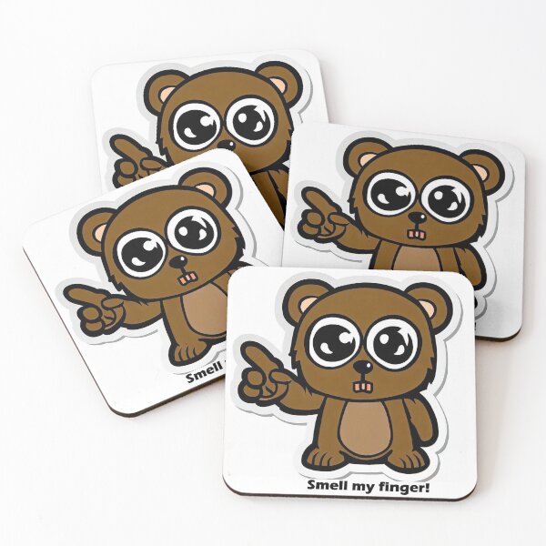 Item preview, Smell my finger big eyed buck-toothed bear designed and sold by Stinkypinkystx.