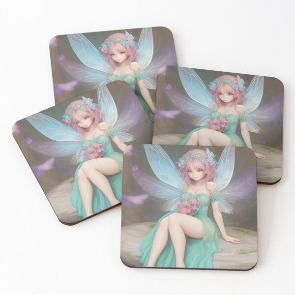 Item preview, Whimsical Serenade: Pink-haired Fairy Amidst Nature designed and sold by GoodWitch24.