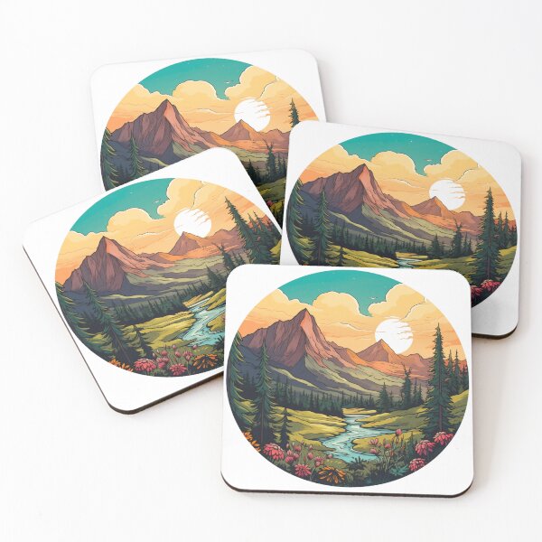 Item preview, Summer mountains sunset  designed and sold by SmileshareShop.