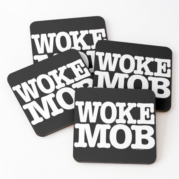 Item preview, WOKE MOB - in white for dark backgrounds designed and sold by all-the-colors.