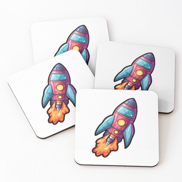 Item preview, Cosmic Adventures - Cartoon Space Rocket designed and sold by UrsaStick.