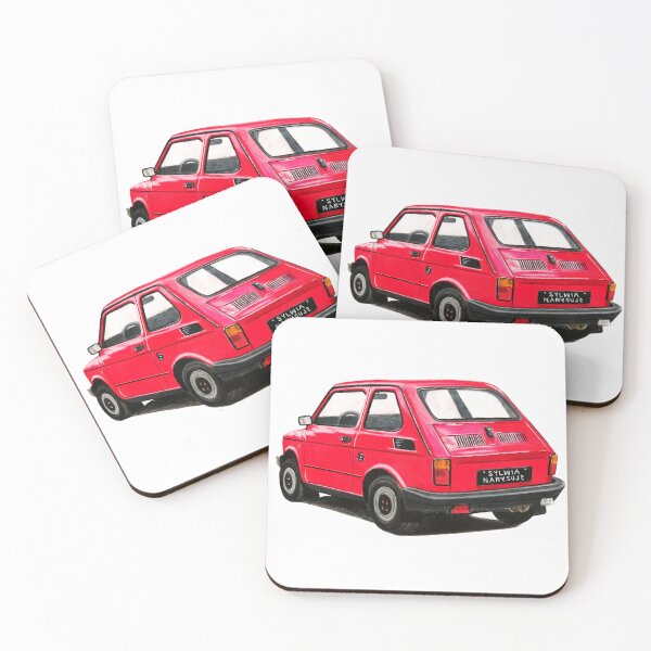 Item preview, Classic red car (126p EL) designed and sold by SylwiaCarArt.
