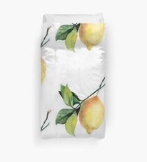 Branch of lemons with leaves Duvet Cover