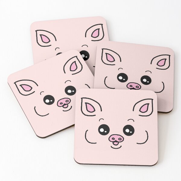 Item preview, Cute and happy pig face for animal lovers designed and sold by pandakainen.