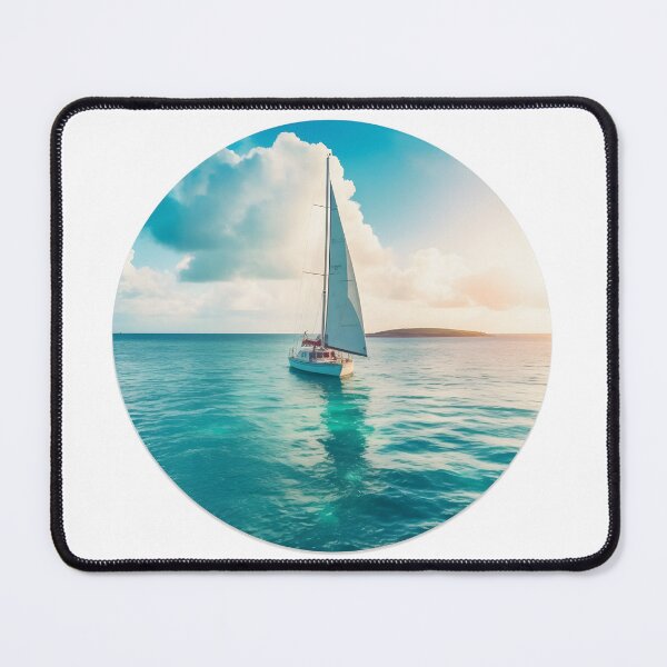 Item preview, Misty Serenity - Boat on the Lake Design designed and sold by UrsaStick.