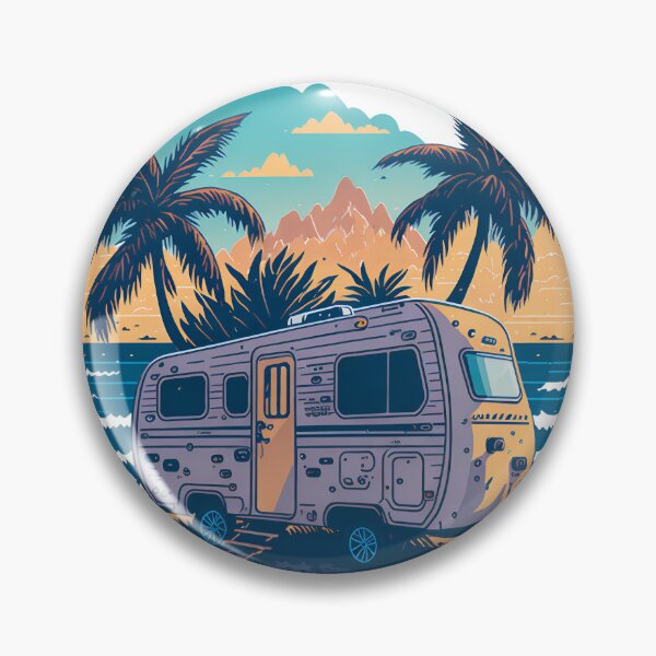Item preview, caravan in the atlantic ocean with a sunset designed and sold by HAMDY-art.