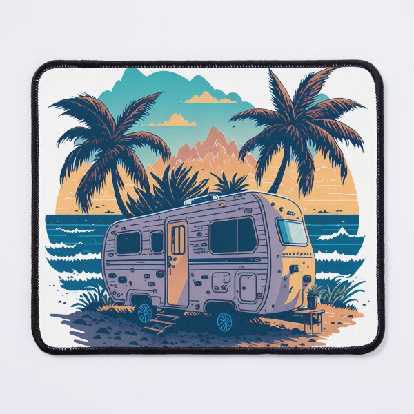 Item preview, caravan in the atlantic ocean with a sunset designed and sold by HAMDY-art.